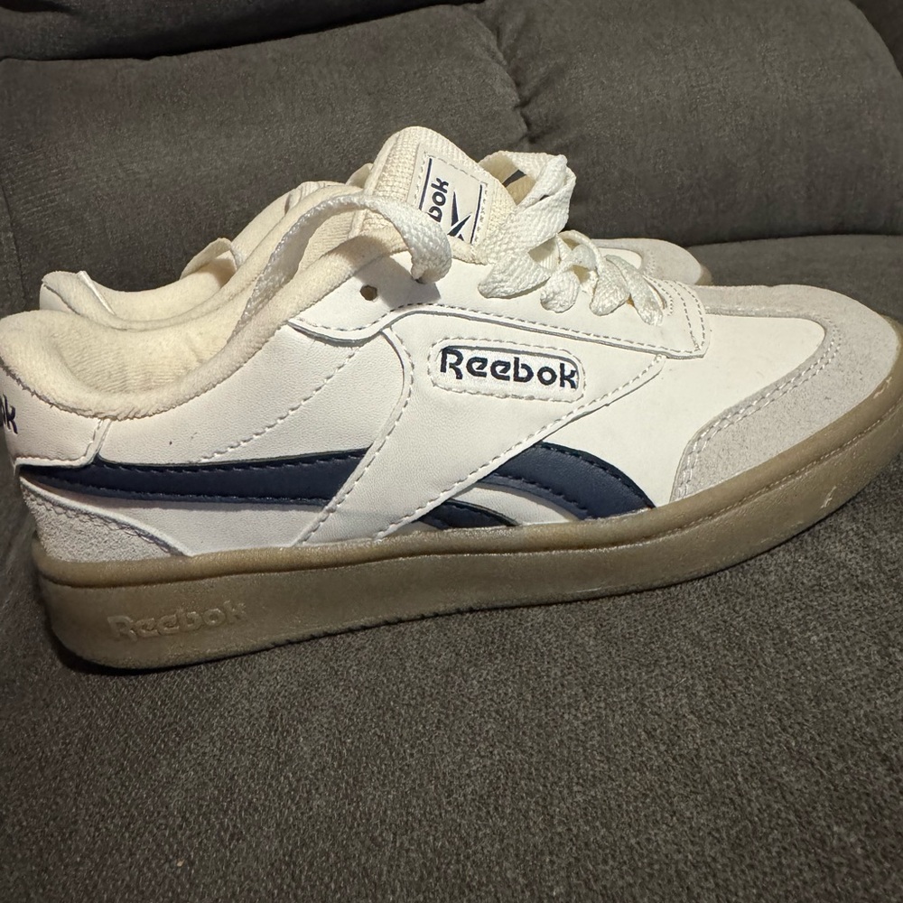 Reebok Cream and Navy Athletic Shoes